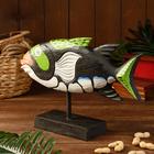 Сувенир "Рыба разноцветная" дерево, на подставке 37х9х29 см - фото 804514563