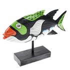 Сувенир "Рыба разноцветная" дерево, на подставке 37х9х29 см - фото 804514565