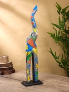 Сувенир "Слон пёстрый" дерево, на подставке 9х16х60 см - фото 804514647