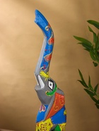 Сувенир "Слон пёстрый" дерево, на подставке 9х16х60 см - фото 804514649