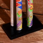 Сувенир "Слон пёстрый" дерево, на подставке 9х16х60 см - фото 804514650