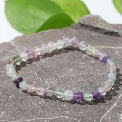 Браслет шар №6 граненый «Флюорит»