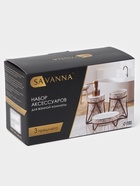 Аксессуары для ванной SAVANNA «Геометрика», 3 предмета, мыльница, дозатор для мыла 290 мл, стакан, белые - Фото 8