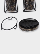 Аксессуары для ванной SAVANNA «Геометрика», 3 предмета, мыльница, дозатор для мыла 290 мл, стакан, чёрные - Фото 5