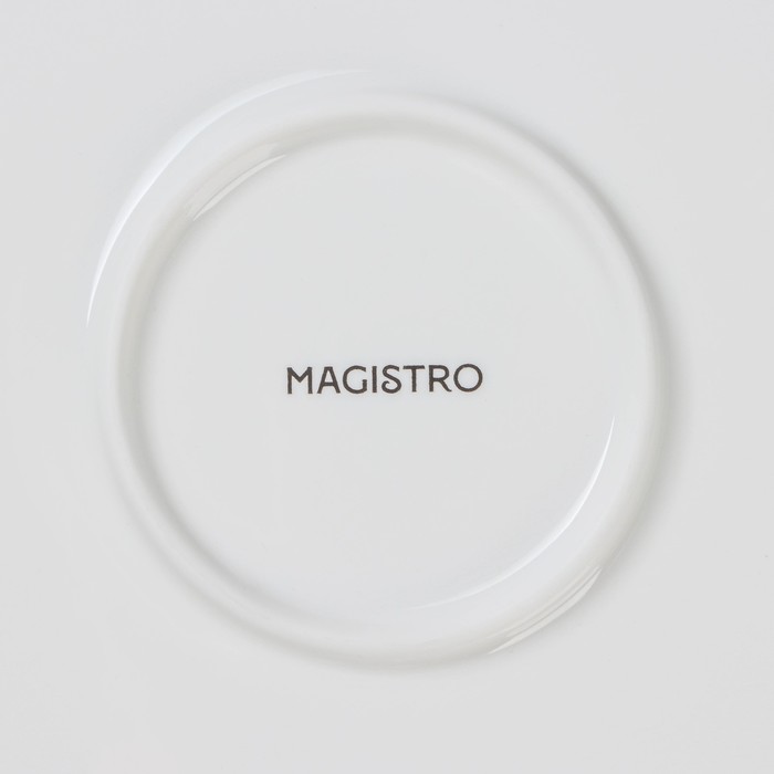Тарелка фарфоровая обеденная Magistro «Лакомка», d=30 см, цвет белый - фото 1927703273