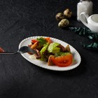 Блюдо фарфоровое овальное Magistro «Лакомка», 20×13,5×1,5 см, цвет белый - Фото 7