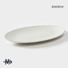Блюдо фарфоровое овальное Magistro «Лакомка», 30×20×1,5 см, цвет белый - фото 4325921
