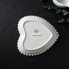 Тарелка Magistro «Сердце», 20.5×21×2.5 см, фарфор, белая - Фото 5