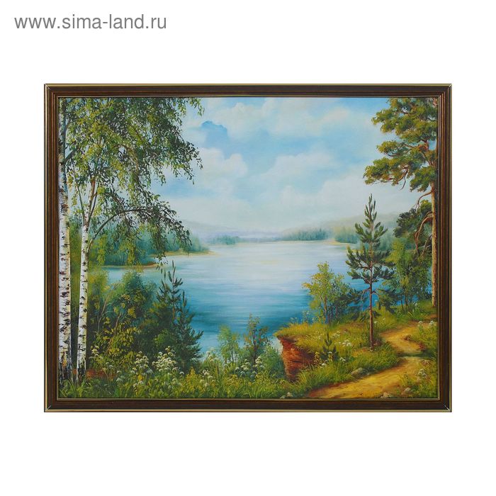 Картина "Лесное озеро"  43х53см - Фото 1
