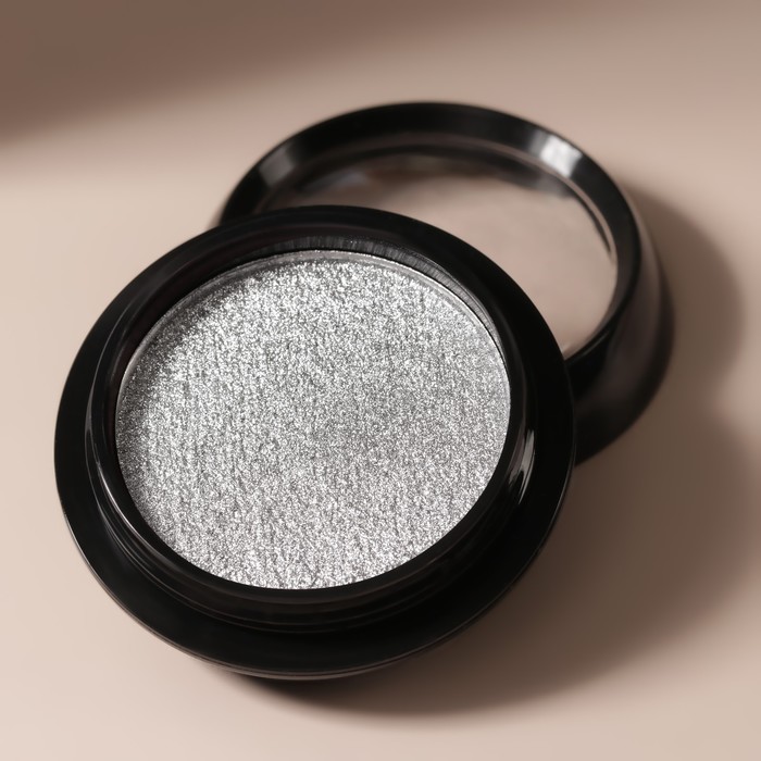 Втирка для декора, спрессованная, с аппликатором, цвет серебристый 22831