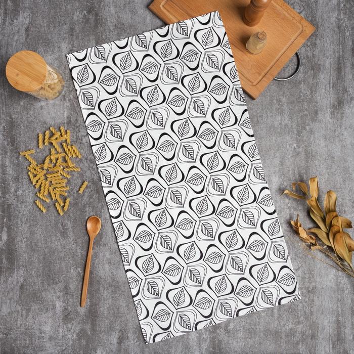Полотенце кухонное «Этель» Leaves, 40×73 см, 100% хлопок, саржа 190 г/м²