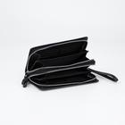 Клатч мужской с ручкой, на молнии, 22×5×12 см, чёрный - Фото 3