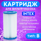 Картридж для очистки воды в бассейнах для фильтрующих насосов INTEX, тип B, 1 шт. - фото 3860860