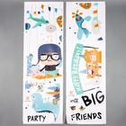 Наклейка пластик интерьерная цветная "Комната мальчишки" 30х90 см набор 2 листа - фото 61011099