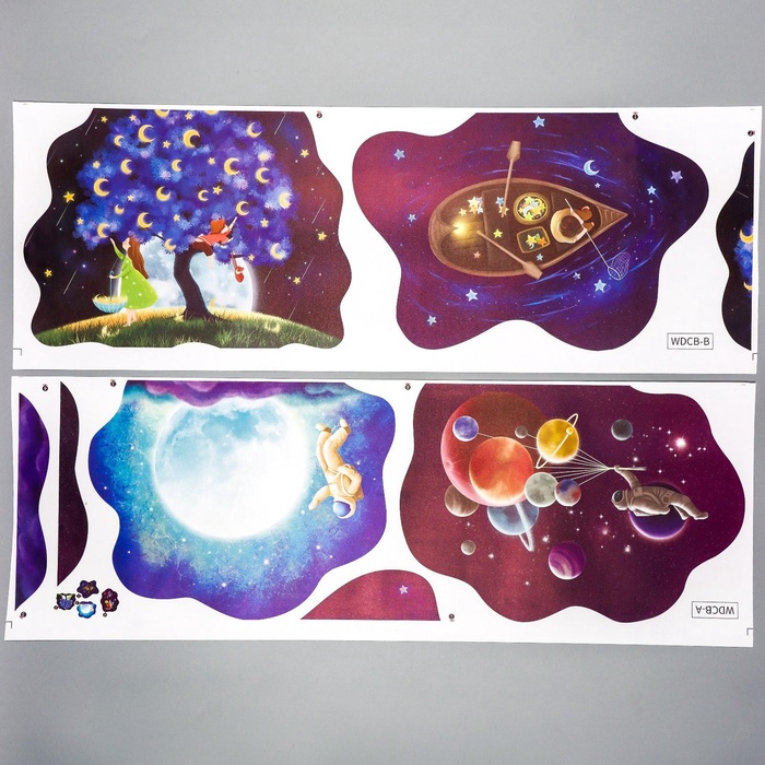 Наклейка интерьерная цветная «Красота вселенной», 30×90 см, набор 2 листа - Фото 1