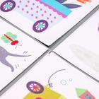 Наклейка пластик интерьерная цветная "Зверята и транспорт" 25х35 см набор 4 листа - фото 119409367