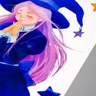 Наклейка интерьерная цветная «Девушка-звездочёт», 60×90 см - фото 61536859