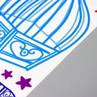 Наклейка пластик интерьерная цветная "Птенчики и клетки" 50х70 см - фото 60904702