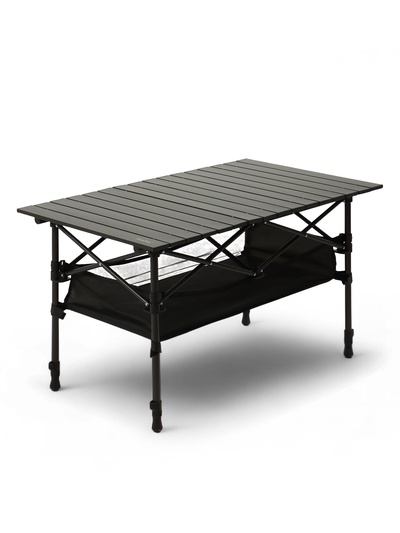 Стол туристический Maclay, 95×55×50/74 см, с органайзером, чёрный