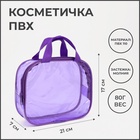 Косметичка-сумка на молнии для бассейна, с ручками, прозрачная/фиолетовая 6888371 - фото 1702063