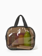 Косметичка-сумка на молнии для бассейна, большая, с ручками, прозрачная/коричневая - Фото 7