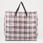 Сумка хозяйственная TUZ на молнии, 74 л, 53×29×48 см, белая/чёрная - Фото 3