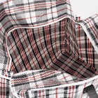 Сумка хозяйственная TUZ на молнии, 74 л, 53×29×48 см, белая/чёрная - Фото 4