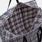 Сумка хозяйственная TUZ на молнии, 154 л, 73×37×57 см, белая/чёрная - Фото 3