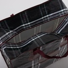 Сумка хозяйственная SHER на молнии, 73 л, 53×29×48 см, зелёная - Фото 4