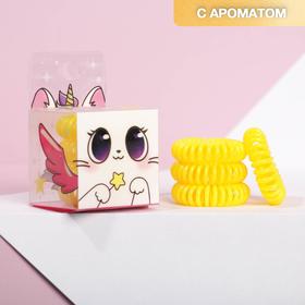Резинки пружинки для волос "Котик", 4 шт, d= 2 см. 5493528