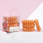 Набор резинок-пружинок для волос с ароматом персика «Покоряй сердца», 4 шт. - Фото 3