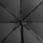 Зонт автоматический «Carbriet», ветроустойчивый, 3 сложения, 8 спиц, R = 48 см, цвет чёрный - Фото 7