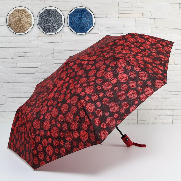 Зонт полуавтоматический «Одуванчики», 3 сложения, 8 спиц, R = 47 см, цвет МИКС - Фото 1