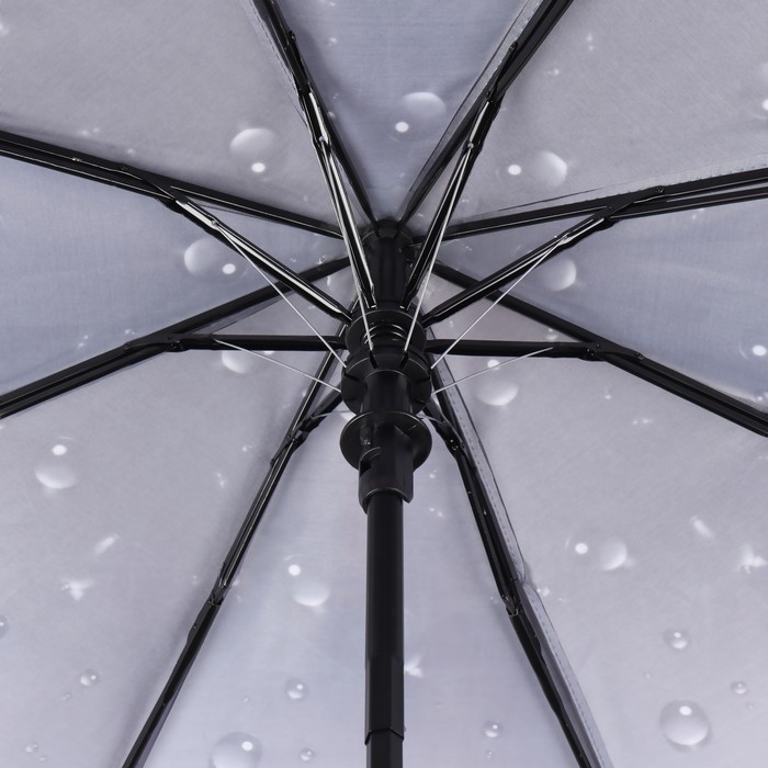 Зонт полуавтоматический «Дождливый день», 3 сложения, 8 спиц, R = 49 см, цвет МИКС - фото 1885171781