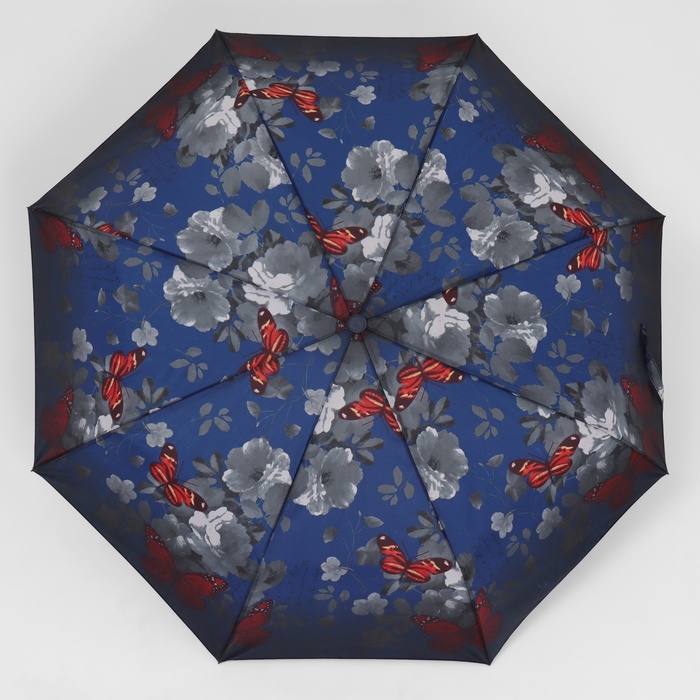 Зонт автоматический «Olivia», эпонж, 3 сложения, 8 спиц, R = 47 см, цвет МИКС - фото 1907244646