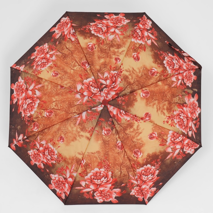 Зонт автоматический «Olivia», эпонж, 3 сложения, 8 спиц, R = 47 см, цвет МИКС - фото 1907244647