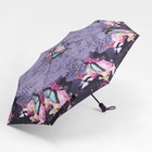 Зонт автоматический «Olivia», эпонж, 3 сложения, 8 спиц, R = 47 см, цвет МИКС - Фото 4