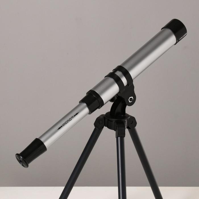 Телескоп настольный 30 кратного увеличения, серый - фото 1907244653