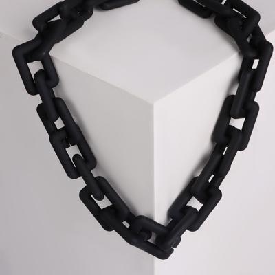 Колье «Цепь» прямые углы, цвет чёрный, 48 см
