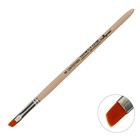 Кисть для рисования, синтетика наклонная №8 Calligrata (d-8 мм ; L-7/9 мм), ручка дерево - Фото 4