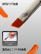 Кисть для рисования, синтетика, № 10, Calligrata, плоская, скошенная, деревянная ручка - Фото 2