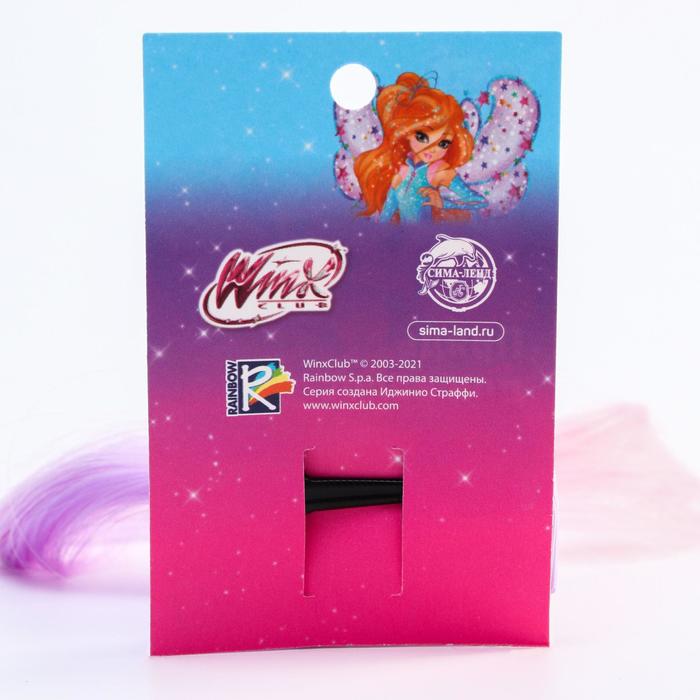 Прядь для волос бант со стразой, градиент фиолетовый, WINX 22851