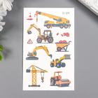 Татуировка на тело цветная "Строительная техника" МИКС 12х7,5 см (комплект 6 шт) - фото 21282355