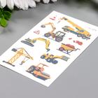 Татуировка на тело цветная "Строительная техника" МИКС 12х7,5 см (комплект 6 шт) - фото 21282356