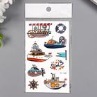 Татуировка на тело цветная "Корабли" МИКС 12х7,5 см - фото 24635508