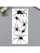 Переводные тату на тело цветные «Пауки», 21×9.5 см  (артикул 6302368)  большой выбор товаров оптом и в розницу по низким ценам с доставкой