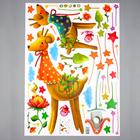 Наклейка пластик интерьерная цветная "Олешки в накидках в горох" 50х70 см - фото 61536881