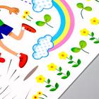 Наклейка пластик интерьерная цветная "Прыжки через скакалку" 50х70 см - фото 21282441