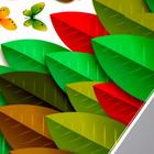 Наклейка пластик интерьерная цветная "Разные листья" 50х70 см - фото 804515831