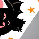 Наклейка пластик интерьерная цветная "Летучие мыши" 40х60 см - фото 809439239